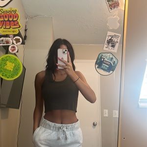 brandy melville brown tank top